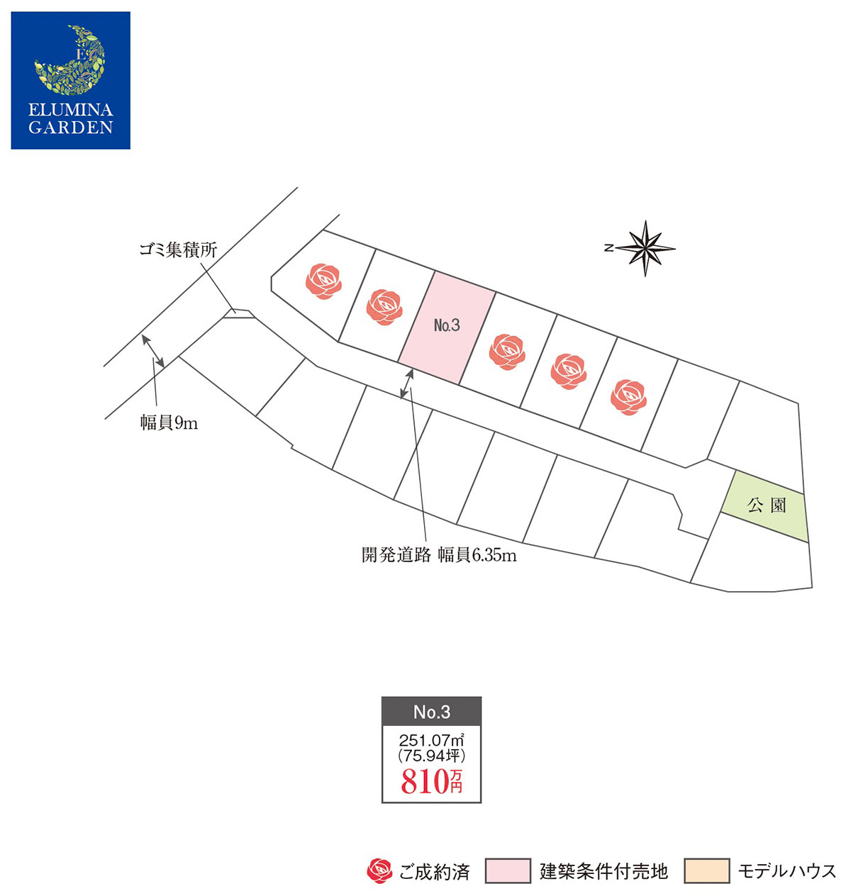 水戸市平須町（全6区画）区画図・販売状況