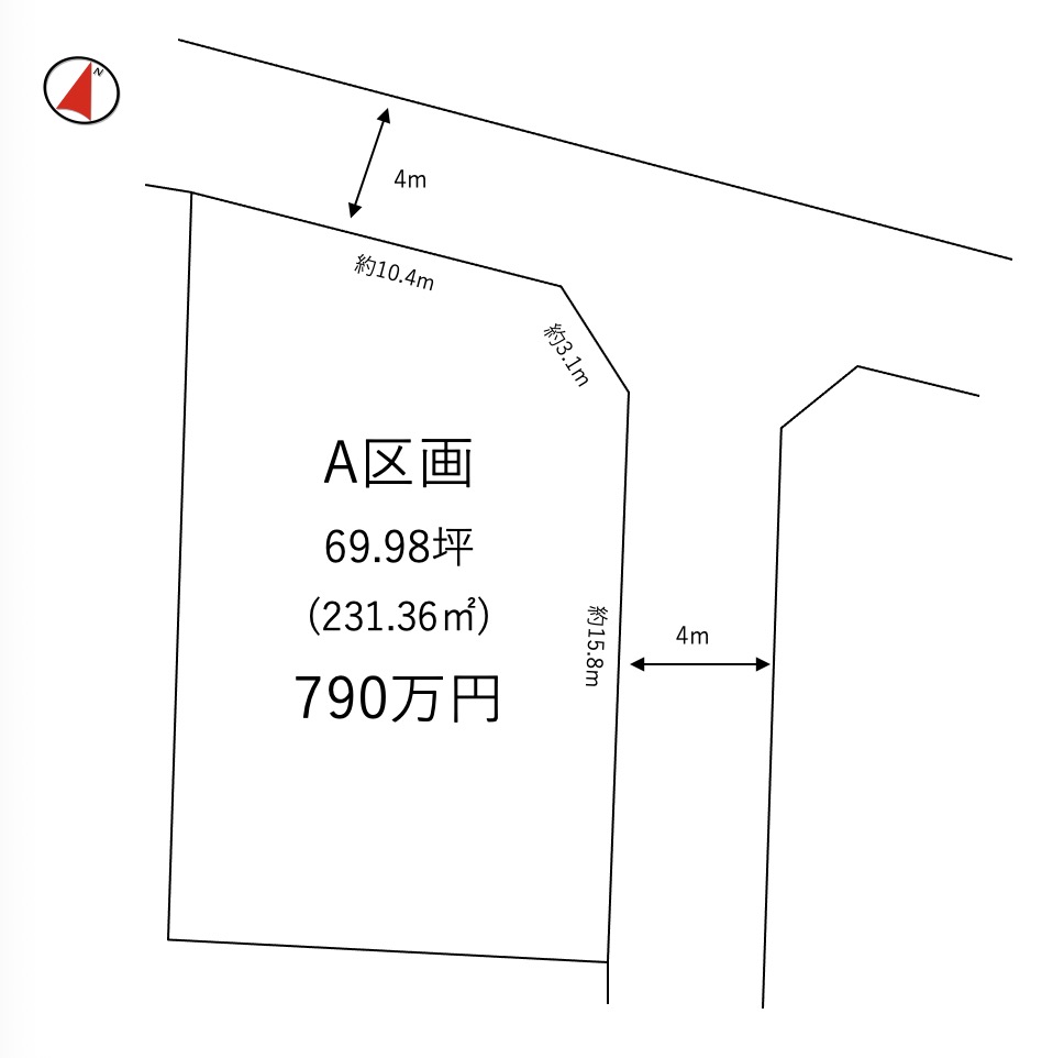 かすみがうら市上稲吉第1期（全1区画）区画図・販売状況