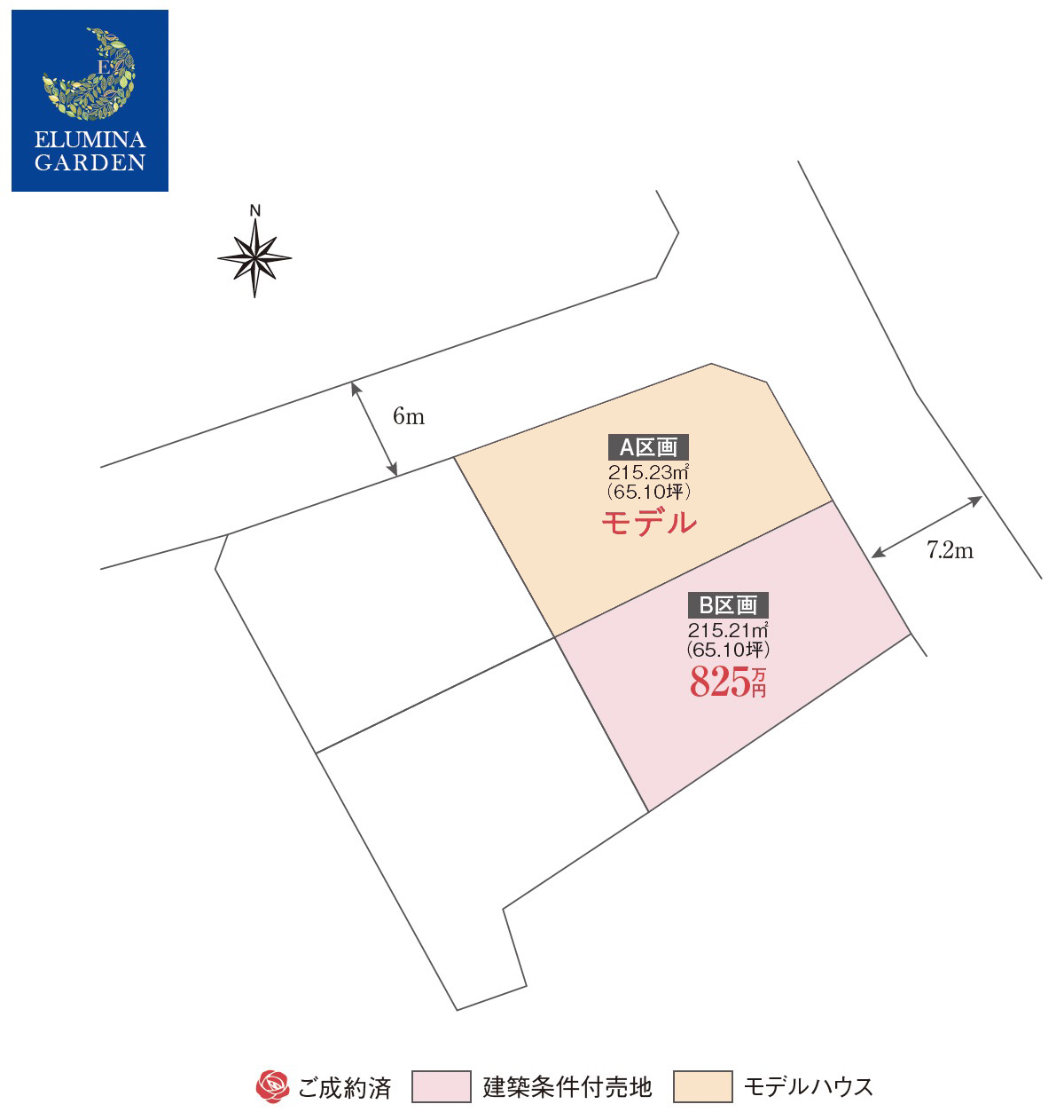 小美玉市羽鳥第5期（全2区画）区画図・販売状況