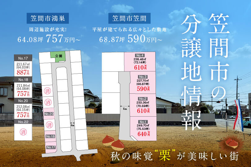 【分譲地特集】笠間市鴻巣・笠間エリア