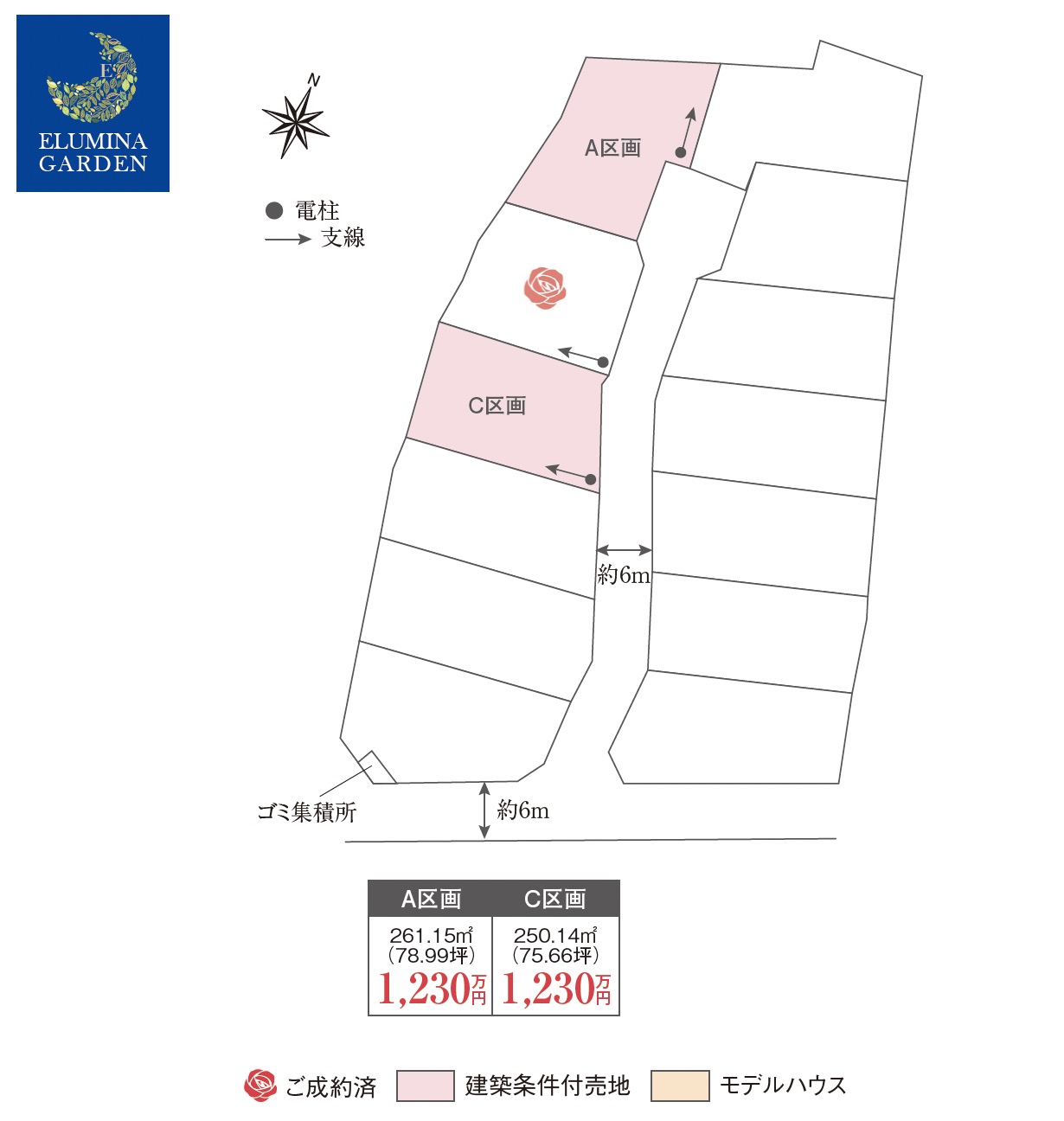 牛久市牛久町第8期（全3区画）区画図・販売状況