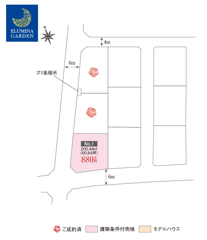 土浦市中神立第2期（全3区画）区画図・販売状況