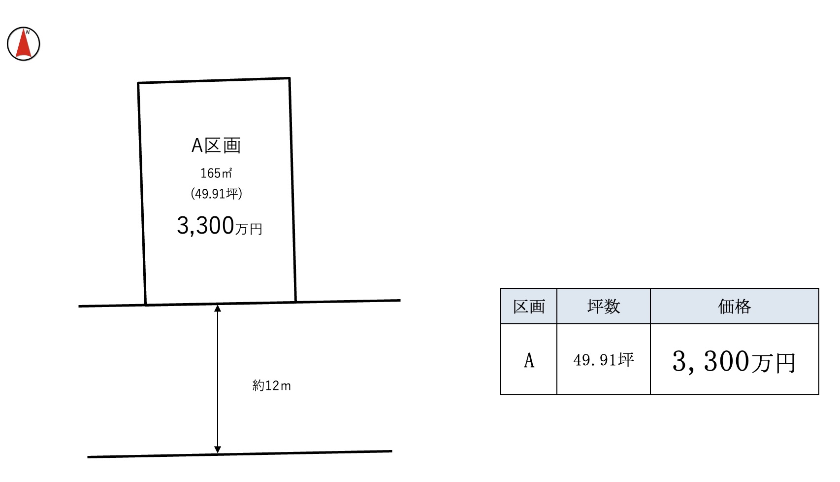 守谷市松ヶ丘（全１区画）区画図・販売状況