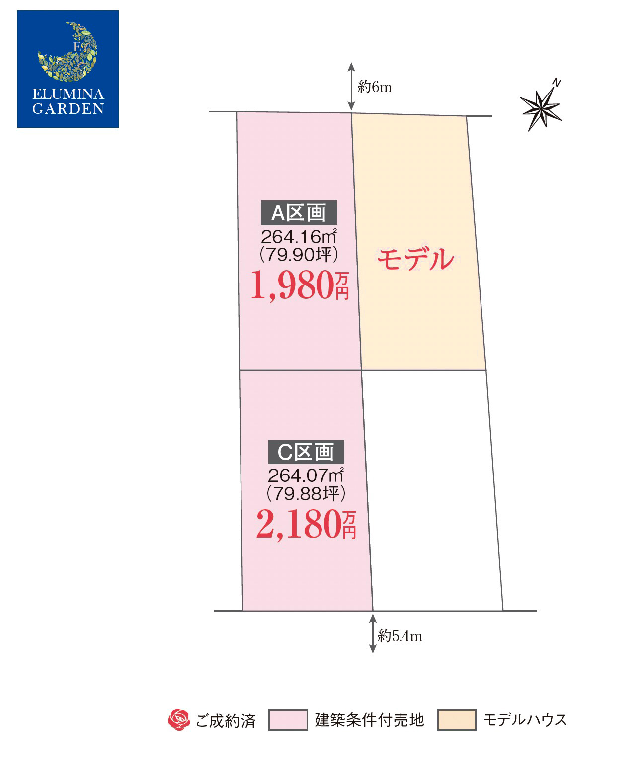 つくば市筑穂第２期（全３区画）区画図・販売状況
