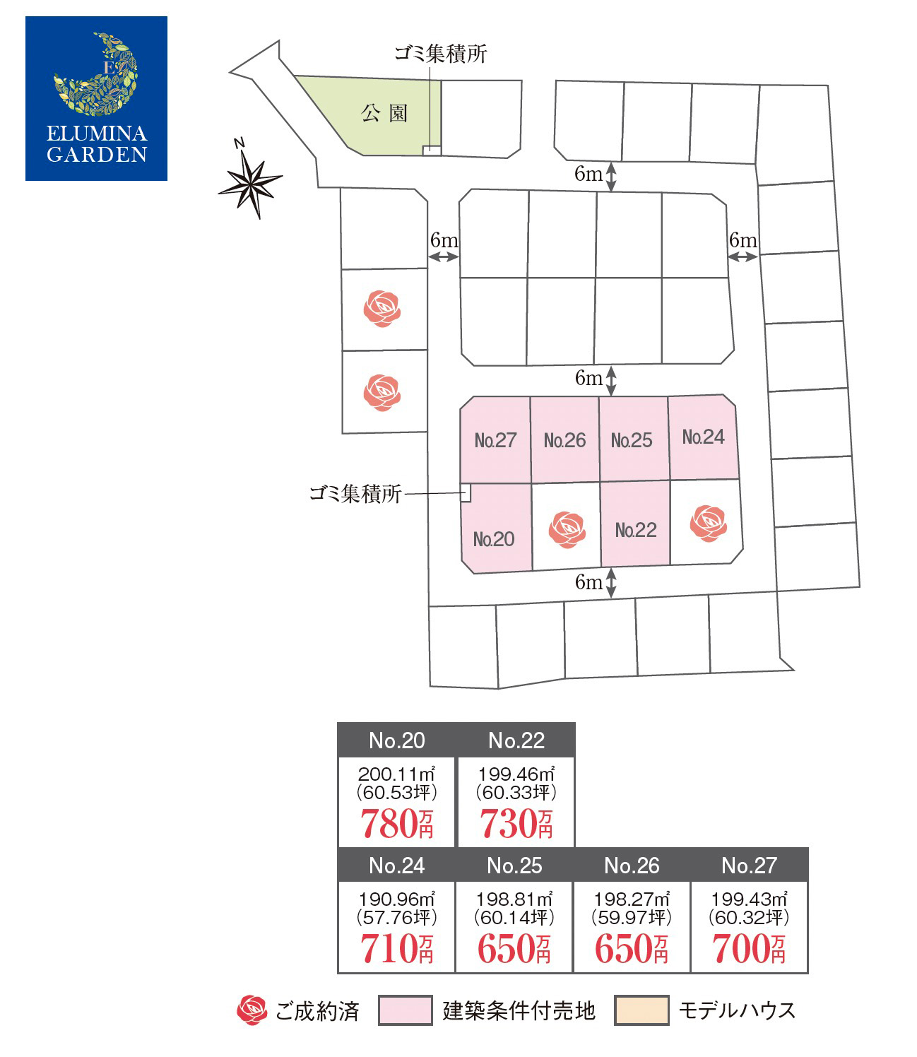 土浦市若松町第3期（全10区画）区画図・販売状況