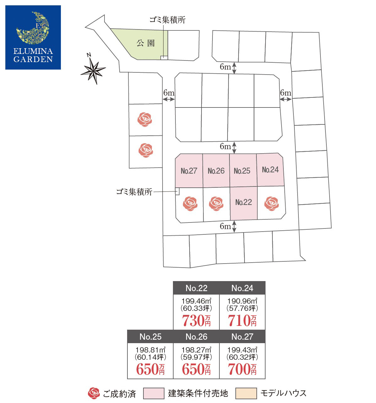 土浦市若松町第3期（全10区画）区画図・販売状況