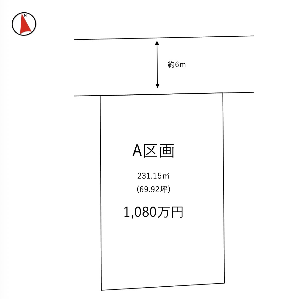 龍ヶ崎市松葉第1期（全1区画）区画図・販売状況